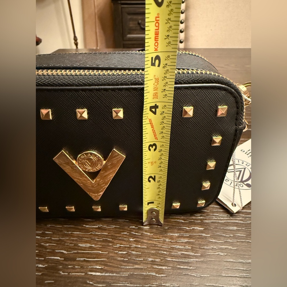 Valentino Orlandi Black and Gold Studded Crossbody Bag - Picture 4 of 13